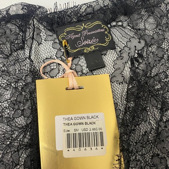 Agent Provocateur Thea SOIREE Black Lace S/M Maxi Gown NWT $2,885 - Picture 13 of 16